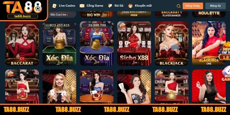 Top game bài quốc nên trải nghiệm tại casino TA88